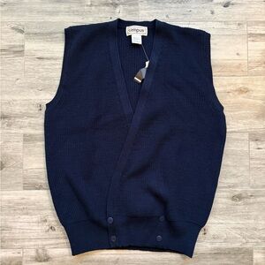 CAMPUS Preppy Navy Sweater Vest Small